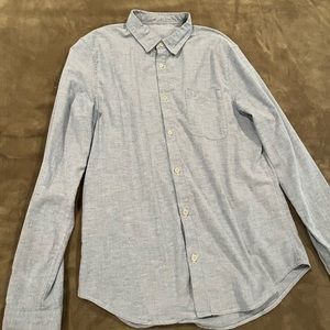 LuLuLemon Commission Long Sleeve Button Down *Qwick Oxford (size L; Harbor Blue)